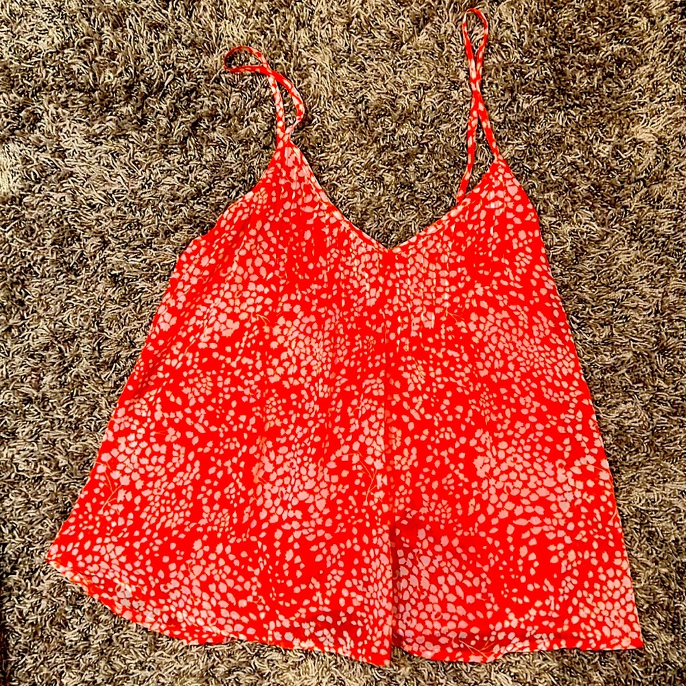 Billabong orange and white cami size M